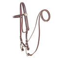 Hilason 5/8" Poly Horse Bridle with Reins w/ Durable Brown Headstall & Bit Set