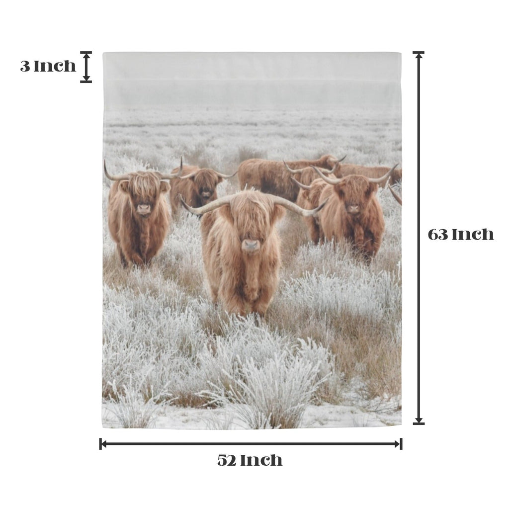 Baha Ranch Highland Cows Window Curtain 52"x63" (2-Piece) Made in America by Baha Ranch Western Wear - product image 3