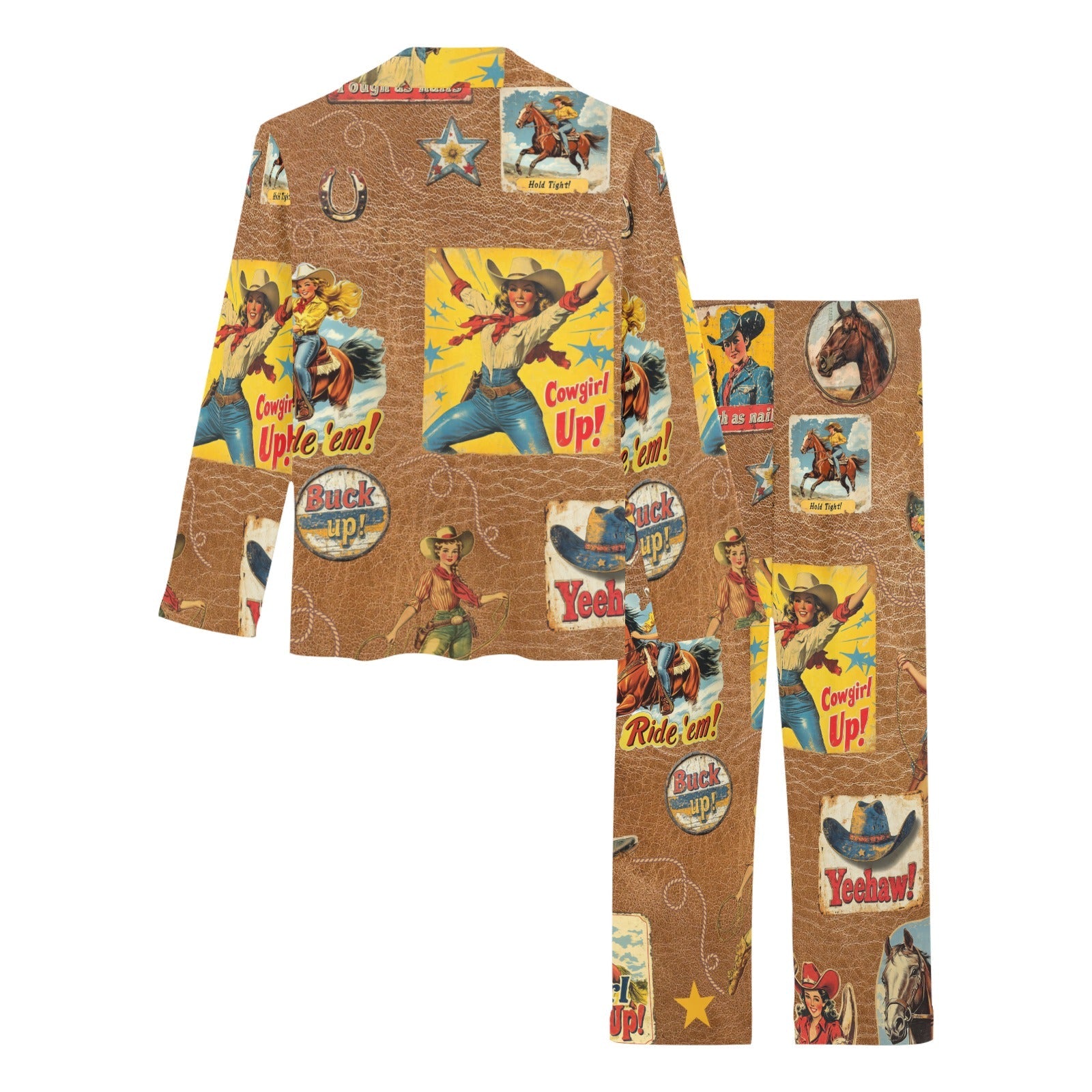 Baha Ranch Vintage Cowgirl Collage Pajama Set by Baha Ranch Western Wear - product image 4
