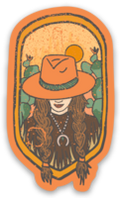 Deep Thoughts Cowgirl Sticker