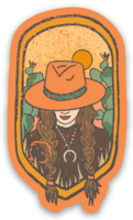 Deep Thoughts Cowgirl Sticker