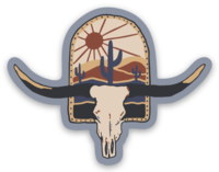 Steer Sunset Sticker