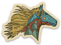 Desert Horse Sticker