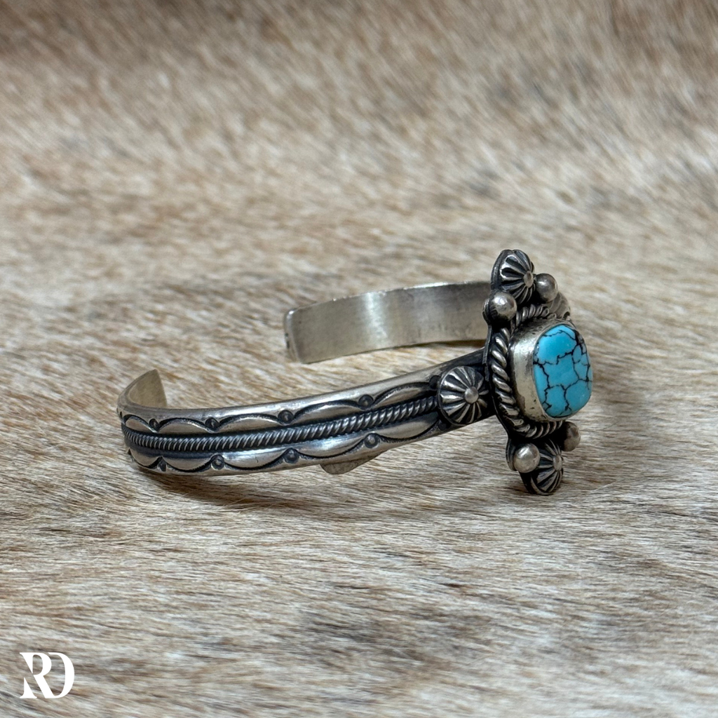 Prince Turquoise Cuff By Mike Caladito — view 2