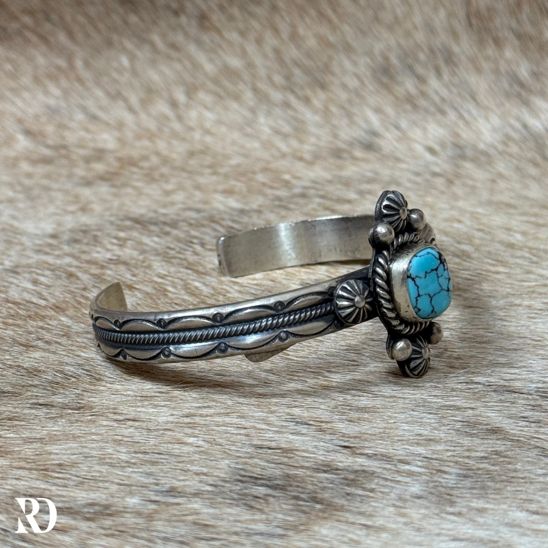 Prince Turquoise Cuff By Mike Caladito — view 2