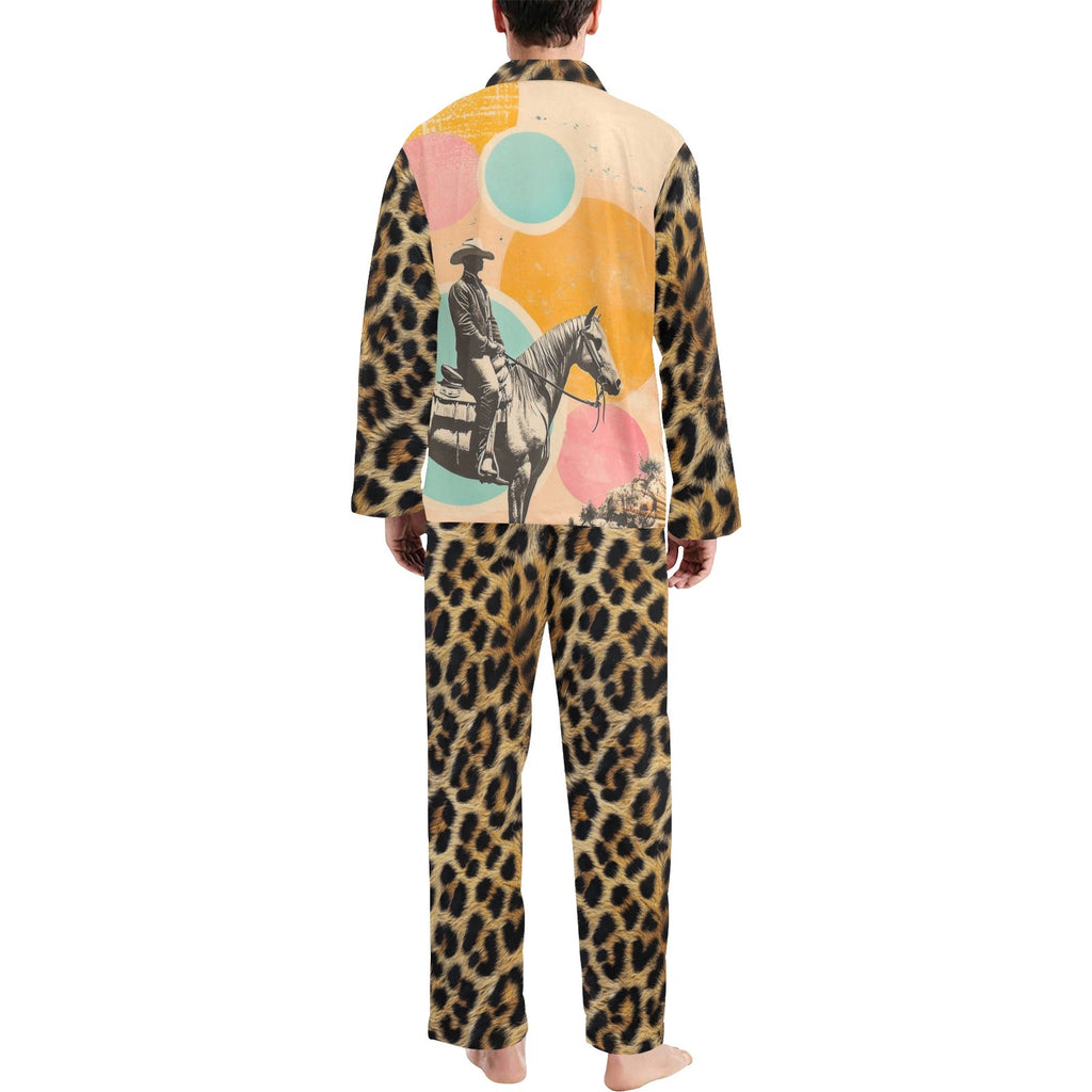 Baha Ranch Retro Pop Western Leopard Cowboy Pajamas by Baha Ranch Western Wear - product image 3