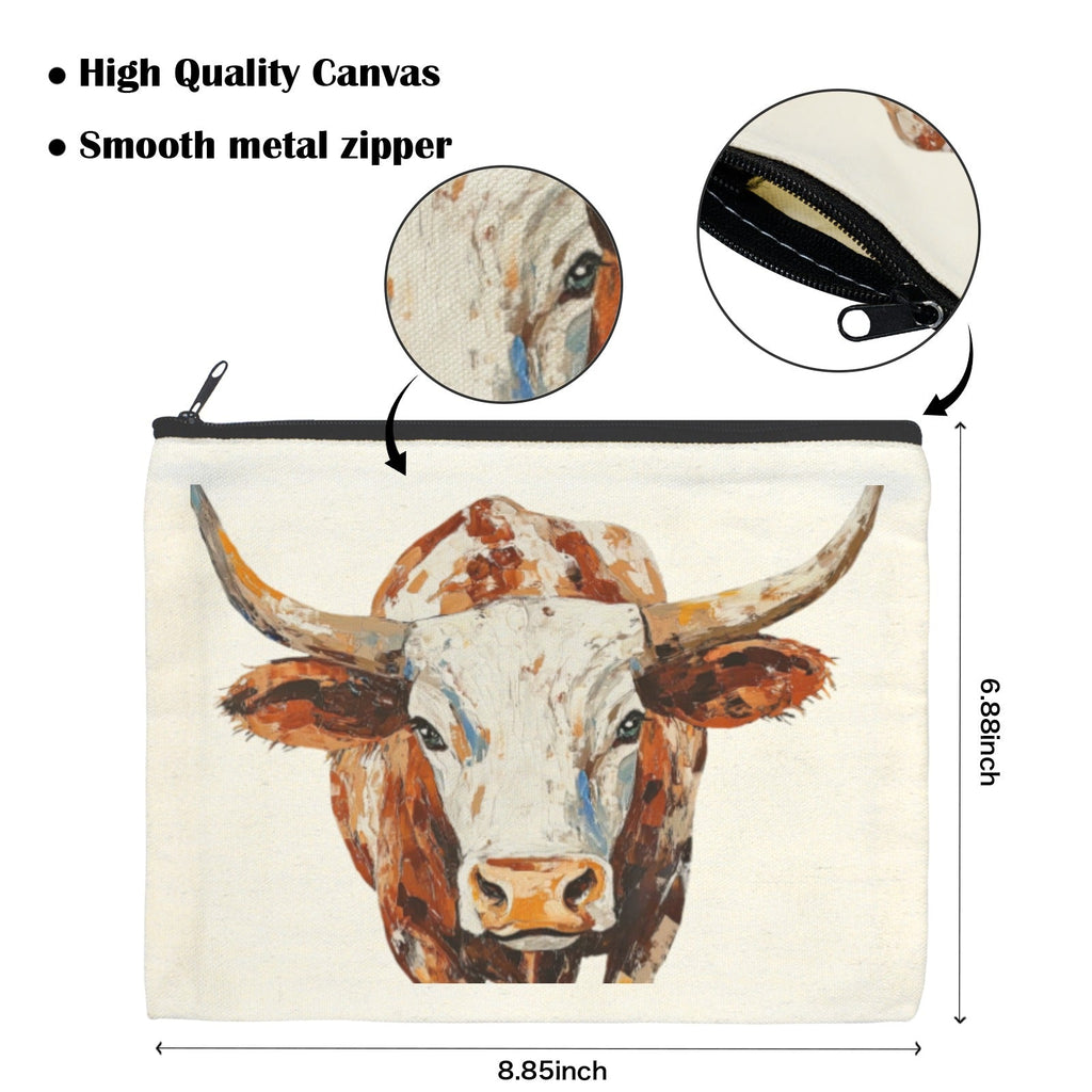 Baha Ranch Western Bull Pack of 5 bags Cosmetic Bag Made in America by Baha Ranch Western Wear - product image 3