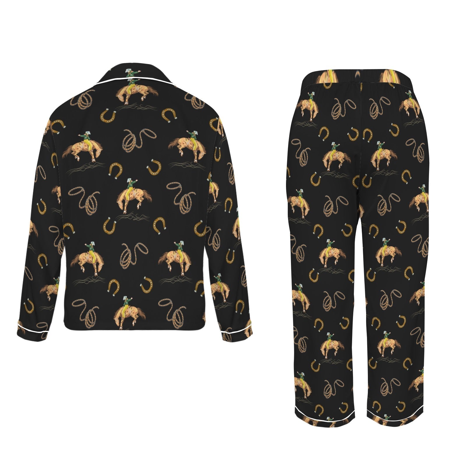 Baha Ranch All Cowboy Western Satin Long Pajamas by Baha Ranch Western Wear - product image 5