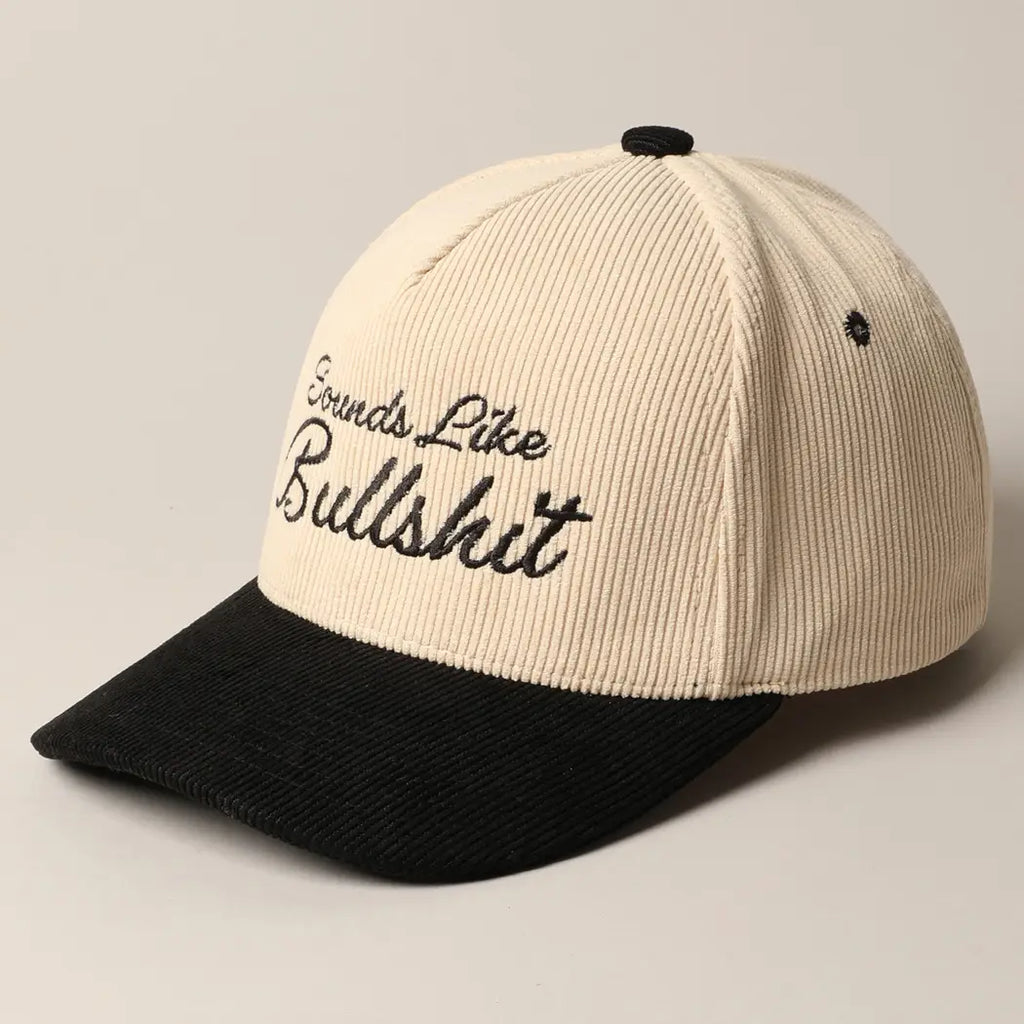 Sounds Like Bullshit Corduroy Trucker | Cap — view 2
