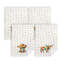 Baha Ranch Set of 4 Minimalistic Cowboy Western Cattle Brands Kitchen Towels Made in America by Baha Ranch Western Wear -...