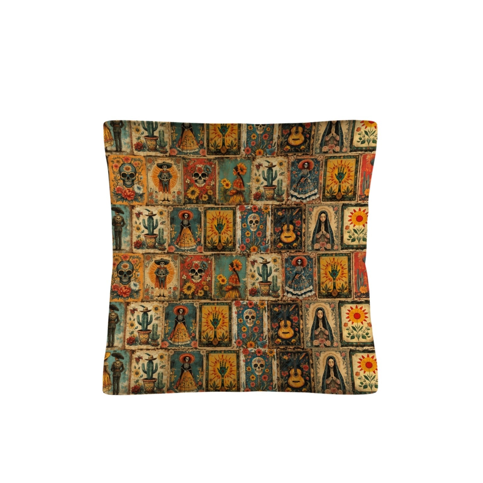 Colores de Mexico Dia de los Muertes Pillow Case Made in America by Baha Ranch Western Wear - product image 2