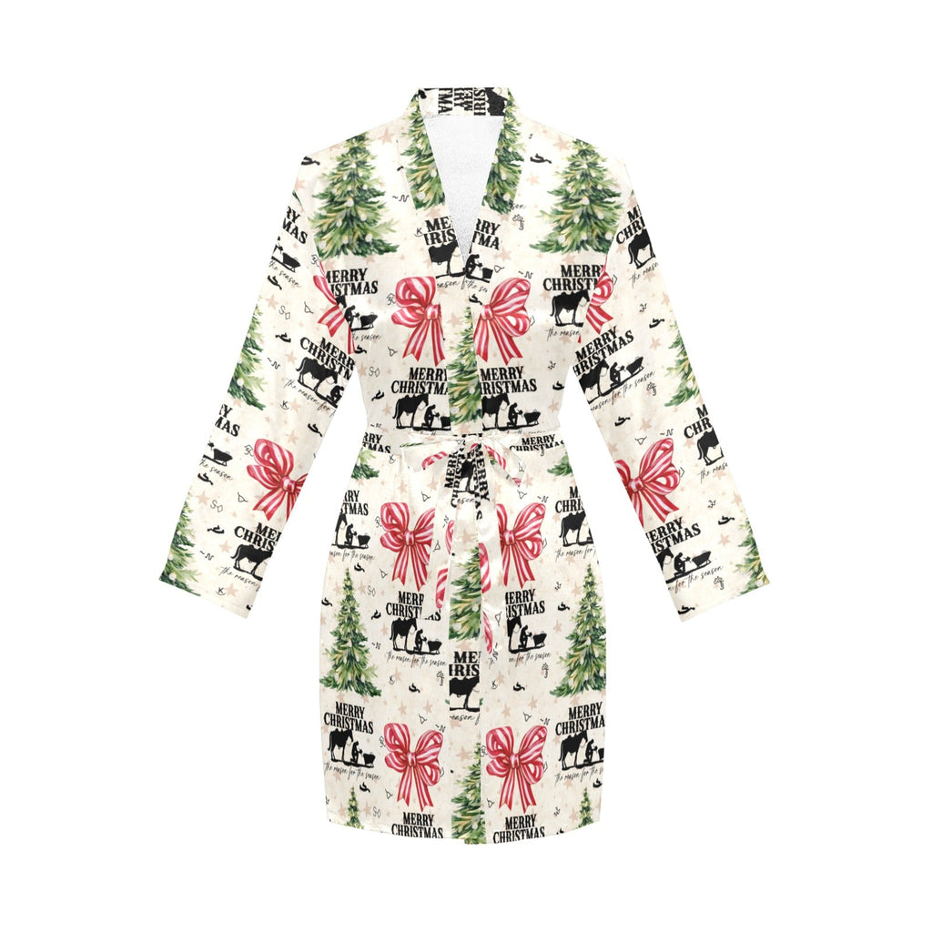Baha Ranch Praying Cowboy Christmas Western Cowgirl Satin Robe by Baha Ranch Western Wear - product image 3