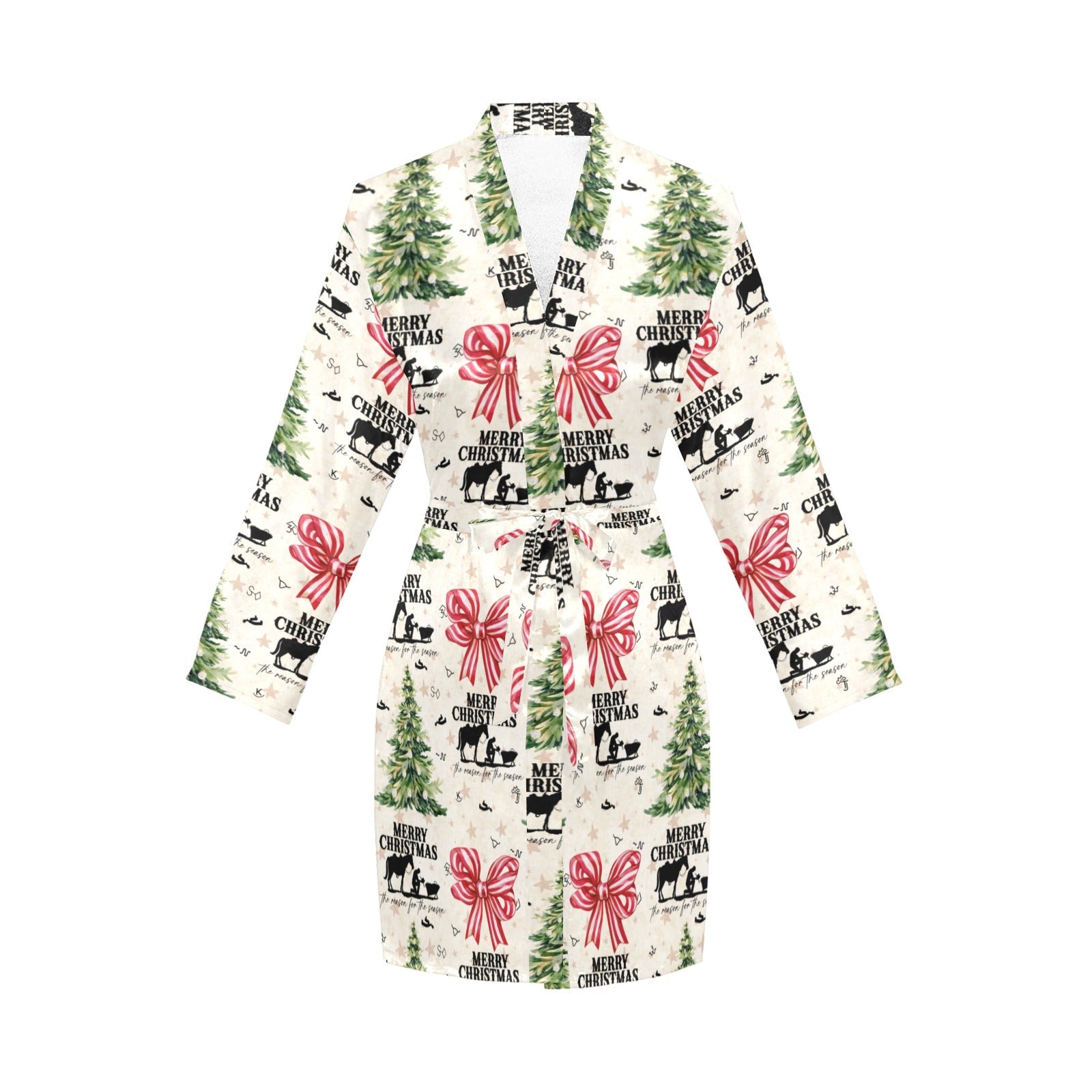 Baha Ranch Praying Cowboy Christmas Western Cowgirl Satin Robe by Baha Ranch Western Wear - product image 3