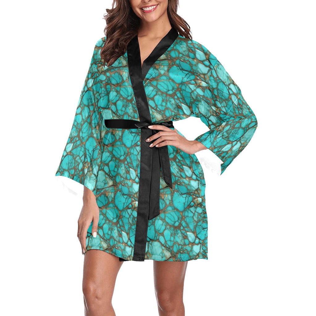 Baha Ranch All Turquoise Women's Lounge Kimono Robe by Baha Ranch Western Wear - product image 6