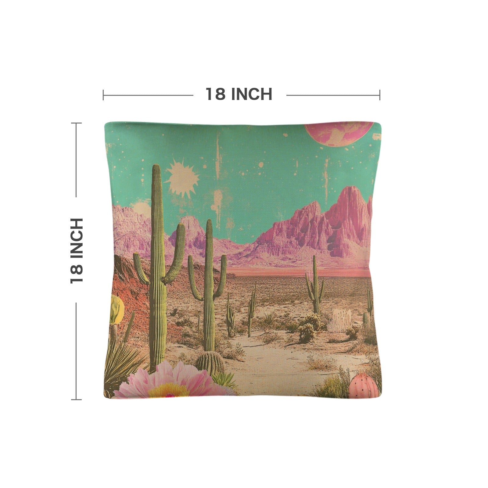 Baha Ranch Retro Pop Western Purple Mountain Desert Pillow Case Made in America by Baha Ranch Western Wear - product image 3