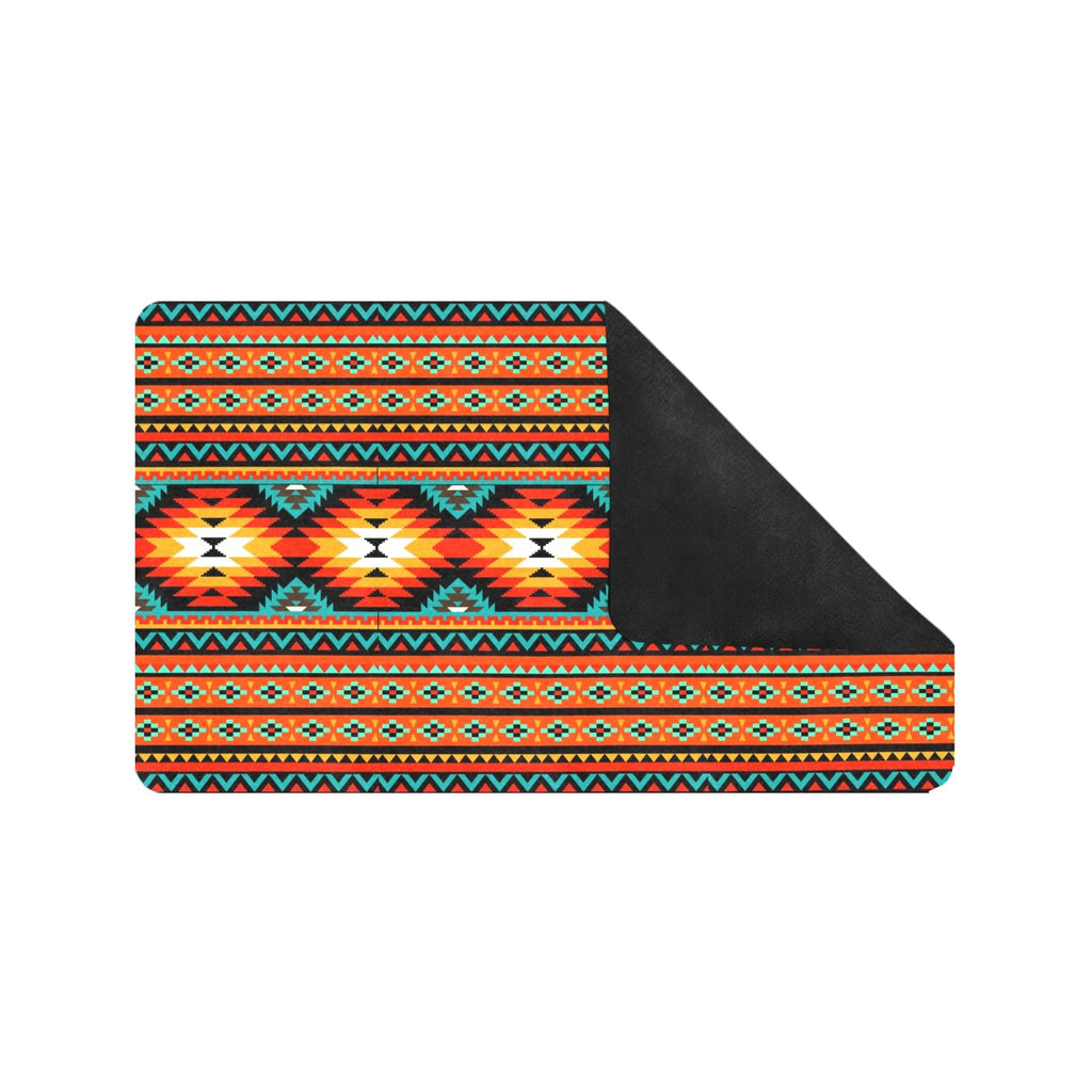 Orange Aztec Floor Mat 30" x 18" Made in America by Baha Ranch Western Wear - product image 3