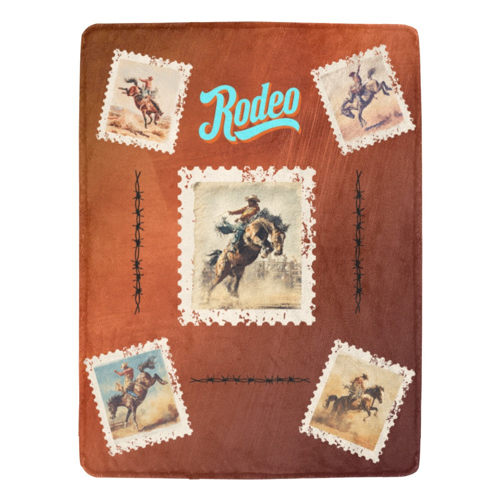 Baha Ranch Old Rodeo Western Throw Blanket 60" x 80" Ultra Soft Made in America by Baha Ranch Western Wear - product image 5