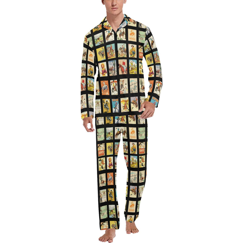 Baha Ranch Western Collage Men's Pajama Set by Baha Ranch Western Wear
