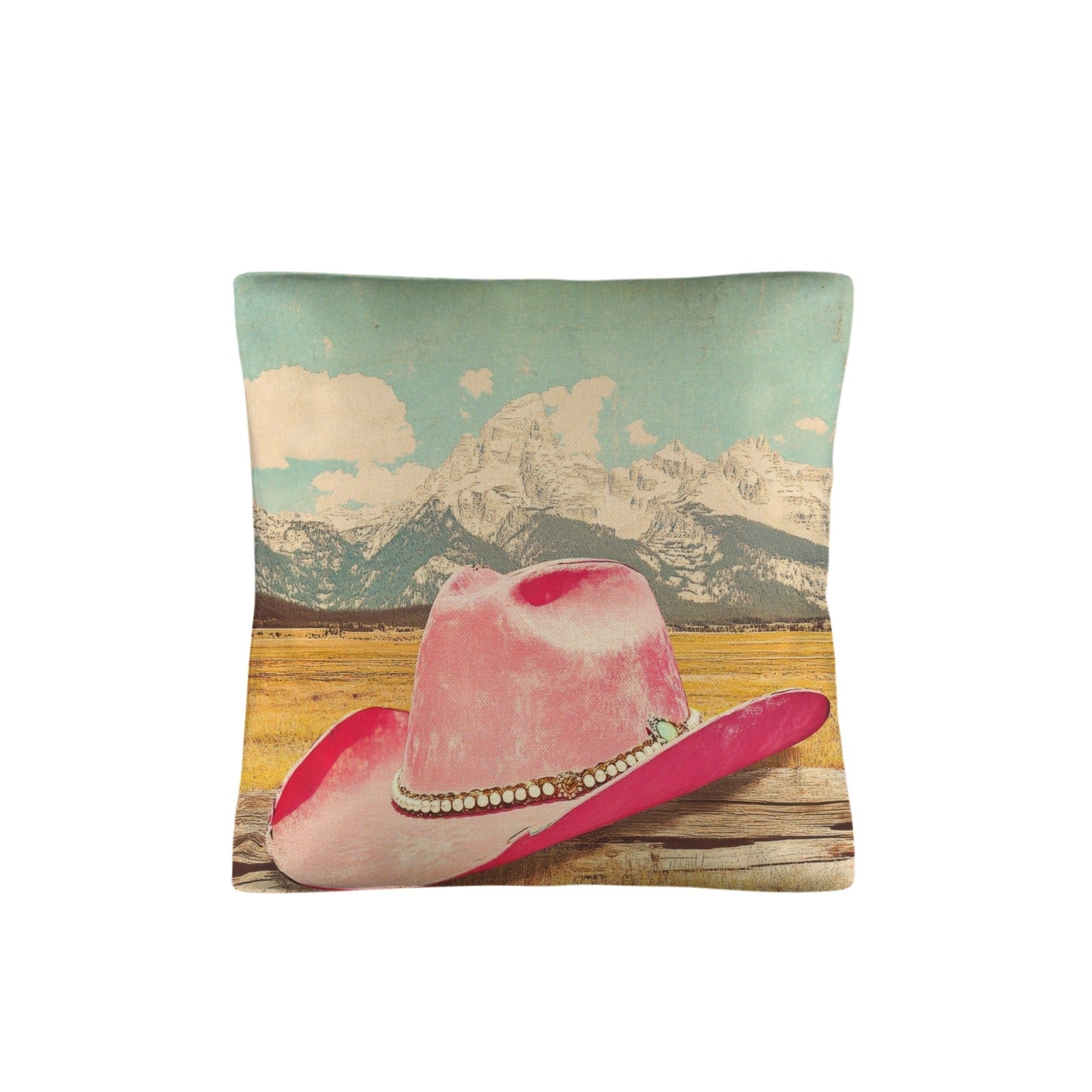 Baha Ranch Retro Pop Western Pink Hat Pillow Case Made America by Baha Ranch Western Wear - product image 3