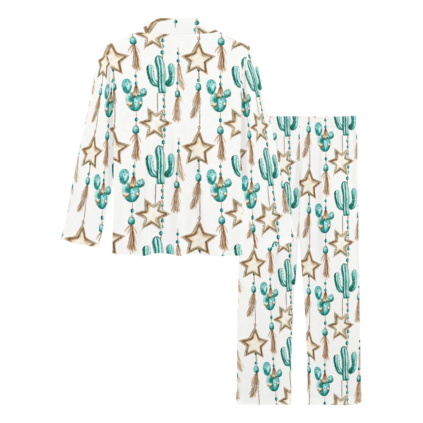 Baha Ranch Turquoise Christmas Cactus Women's Western Pajamas by Baha Ranch Western Wear - product image 4