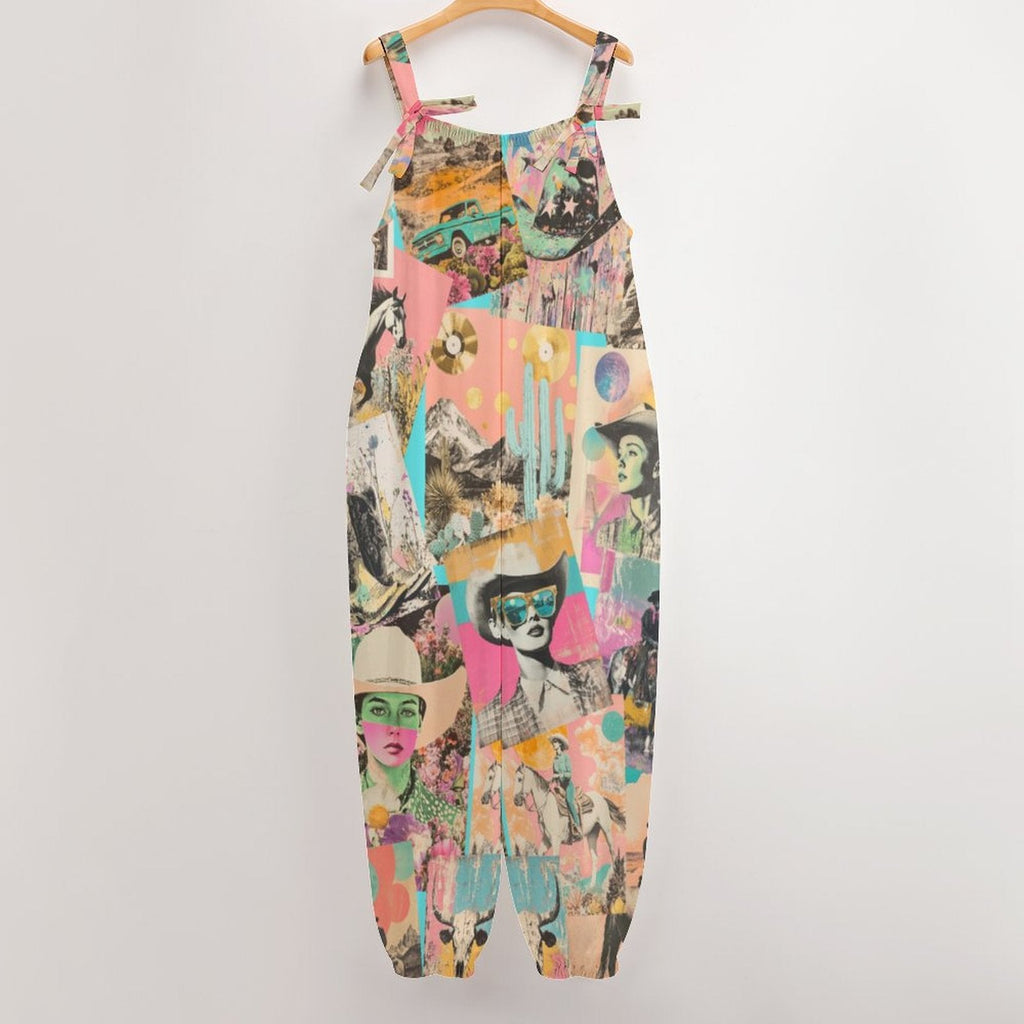 Baha Ranch Pop Western Collage Relaxed Fit Jumpsuit by Baha Ranch Western Wear - product image 4