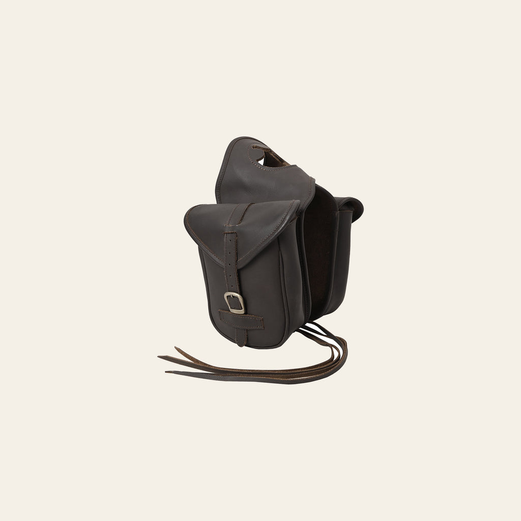 6.5"W x 8"H 3"B Comfytack Soft Leather Saddle Horn Bag Brown
