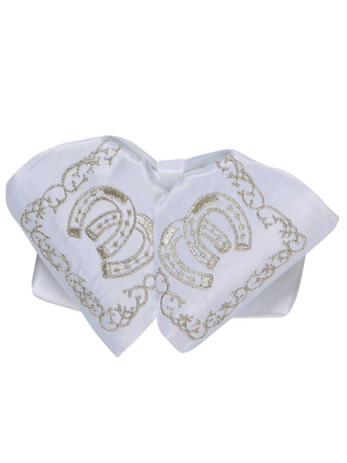 Adult Mexican Charro Bow Tie 100% Polyester White/Silver 600120