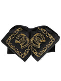 Adult Mexican Charro Bow Tie 100% Polyester Black/Gold 600129