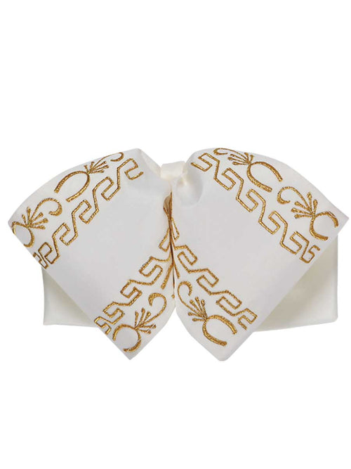 Adult Mexican Charro Bow Tie 100% Polyester Ivory/Gold 600136