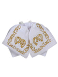 Kids Mexican Charro Bow Tie 100% Polyester White/Gold 600143