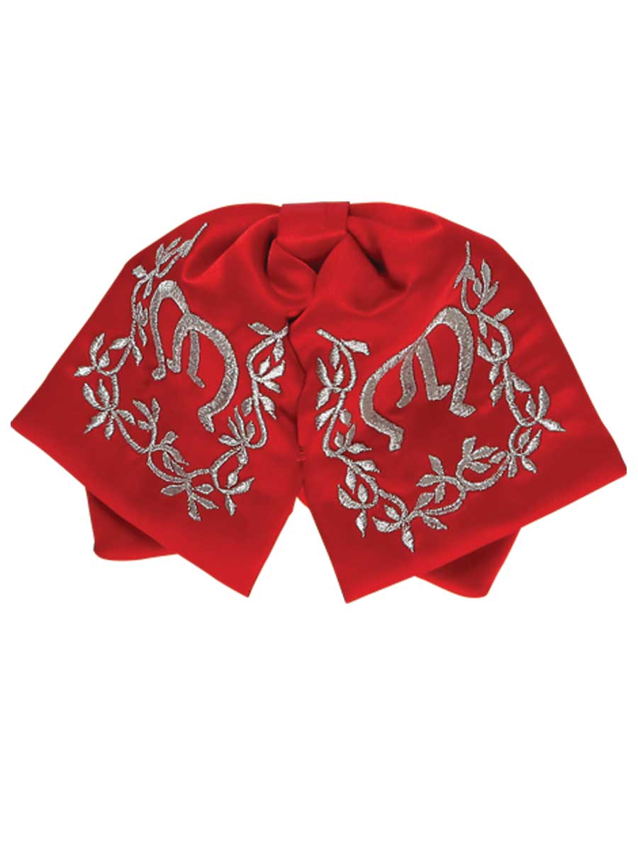 Kids Mexican Charro Bow Tie 100% Polyester Red/Silver 600146