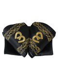 Adult Mexican Charro Bow Tie 100% Polyester Black/Gold 600484
