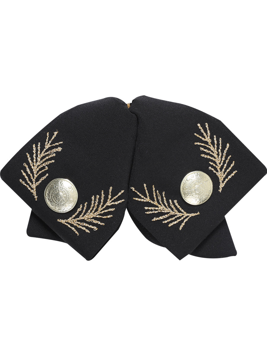 Adult Mexican Charro Bow Tie 100% Polyester Black/Gold 601107