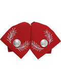 Adult Mexican Charro Bow Tie 100% Polyester Red/Silver 601109