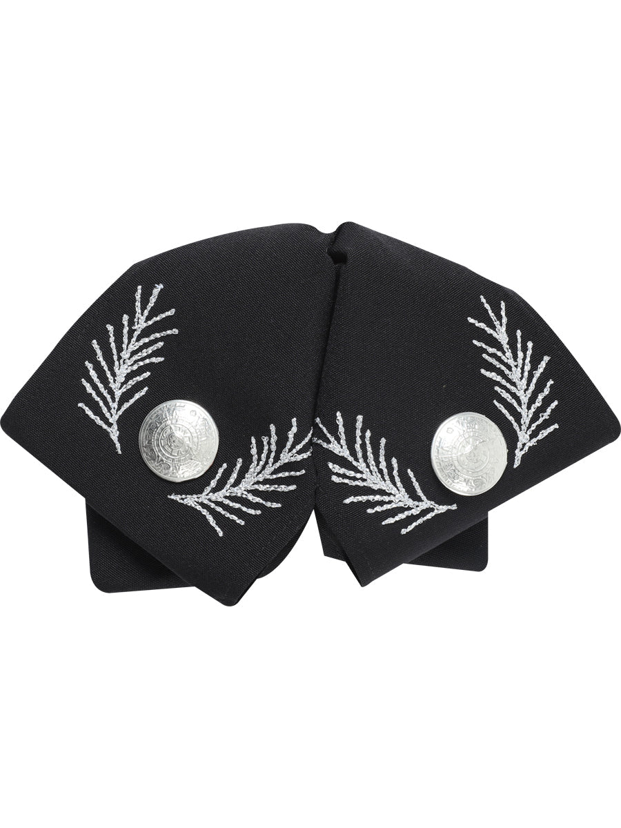 Adult Mexican Charro Bow Tie 100% Polyester Black/Silver 601110