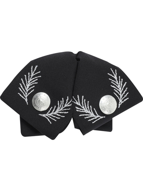 Adult Mexican Charro Bow Tie 100% Polyester Black/Silver 601110