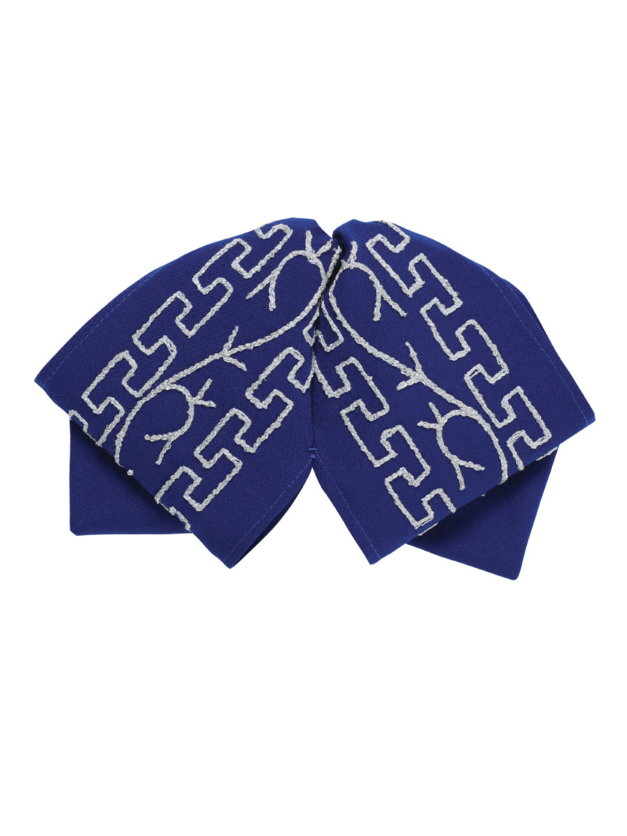 Adult Mexican Charro Bow Tie 100% Polyester Royal Blue/Silver 601115