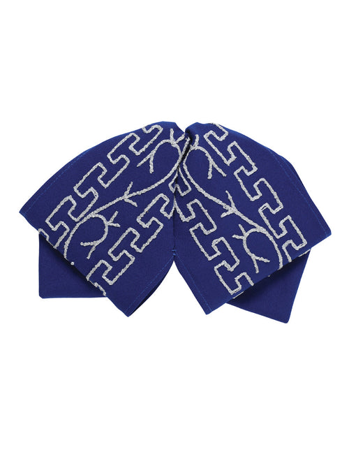 Adult Mexican Charro Bow Tie 100% Polyester Royal Blue/Silver 601115