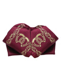 Adult Mexican Charro Bow Tie 100% Polyester Wine/Gold 601588
