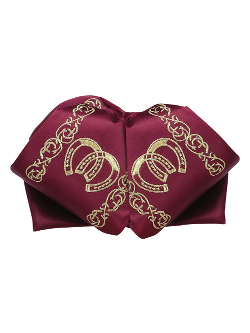 Adult Mexican Charro Bow Tie 100% Polyester Wine/Gold 601588