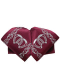 Adult Mexican Charro Bow Tie 100% Polyester Wine/Silver 601589