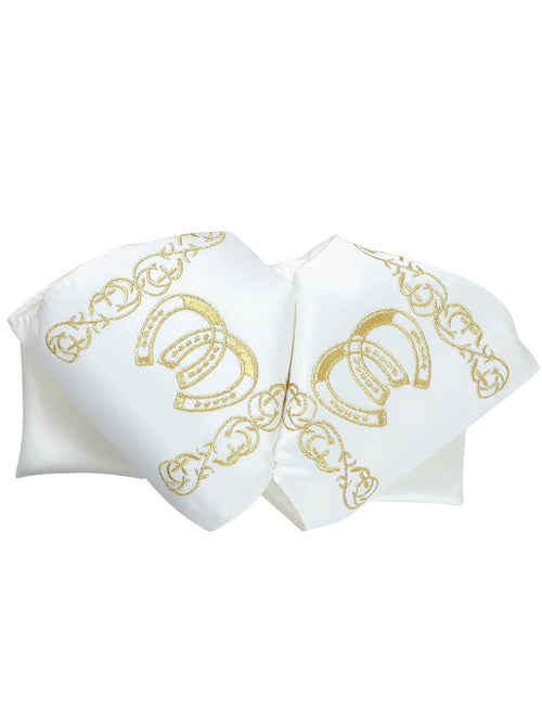 Adult Mexican Charro Bow Tie 100% Polyester Ivory/Gold 601601
