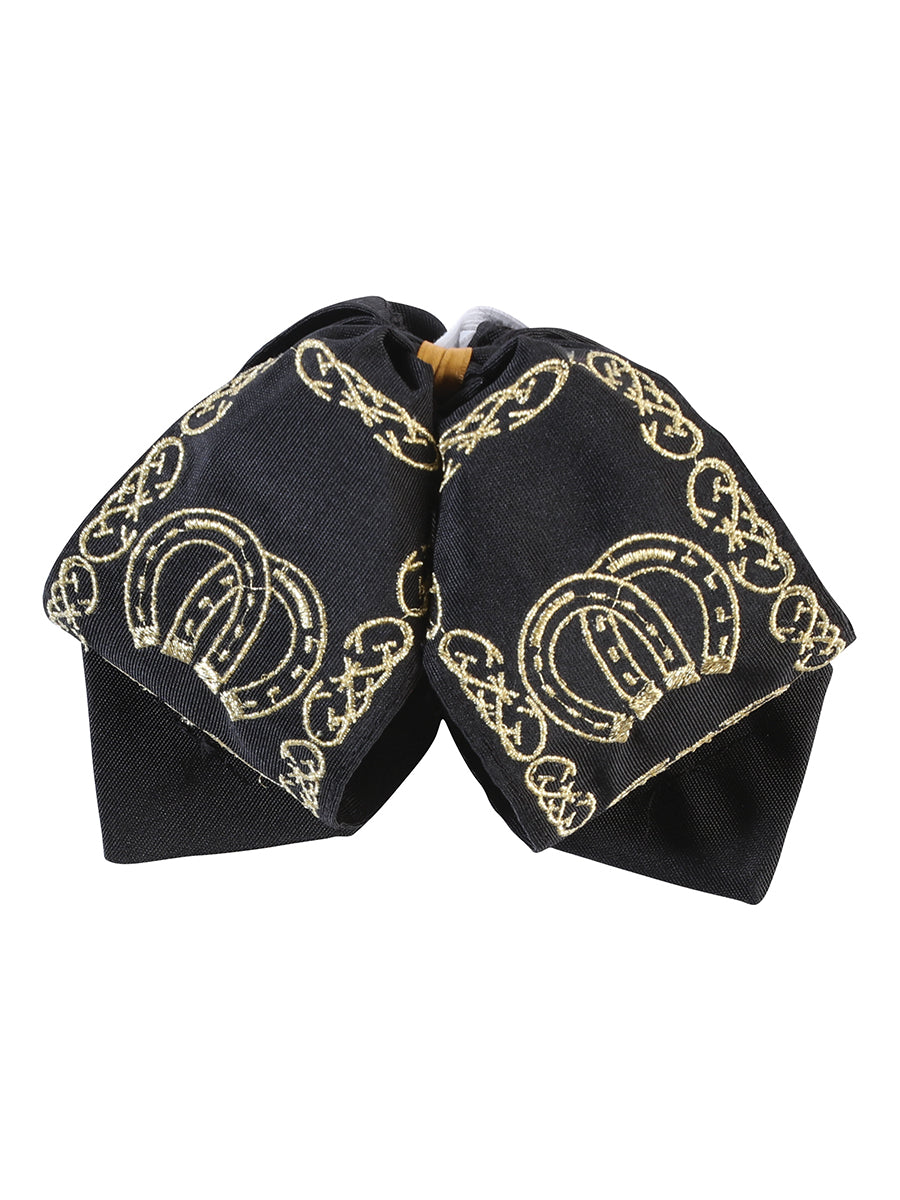 Kids Mexican Charro Bow Tie 100% Polyester Black/Gold 601763
