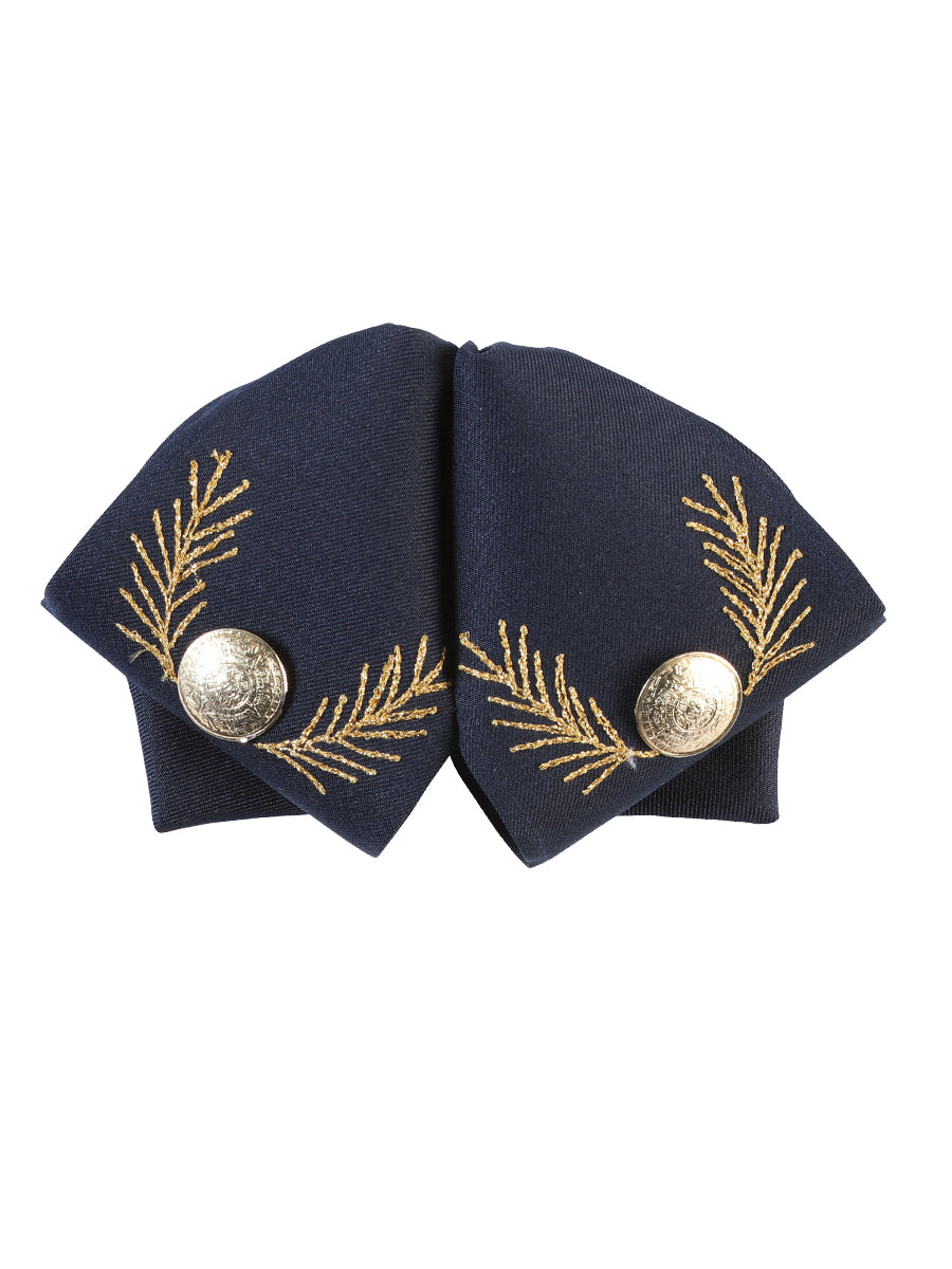 Adult Mexican Charro Bow Tie 100% Polyester Navy Blue/Gold 601782