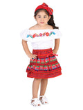 Artisanal Embroidered Set 100% Cotton Red 602100