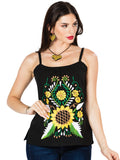 Artisanal Embroidered Blouse 100% Cotton Black 603070