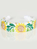 Artisanal Embroidered Headband 100% Cotton White 603105