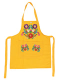 Mexican Artisanal Embroidered Apron 50% Cotton, %50 Polyester Yellow 603198