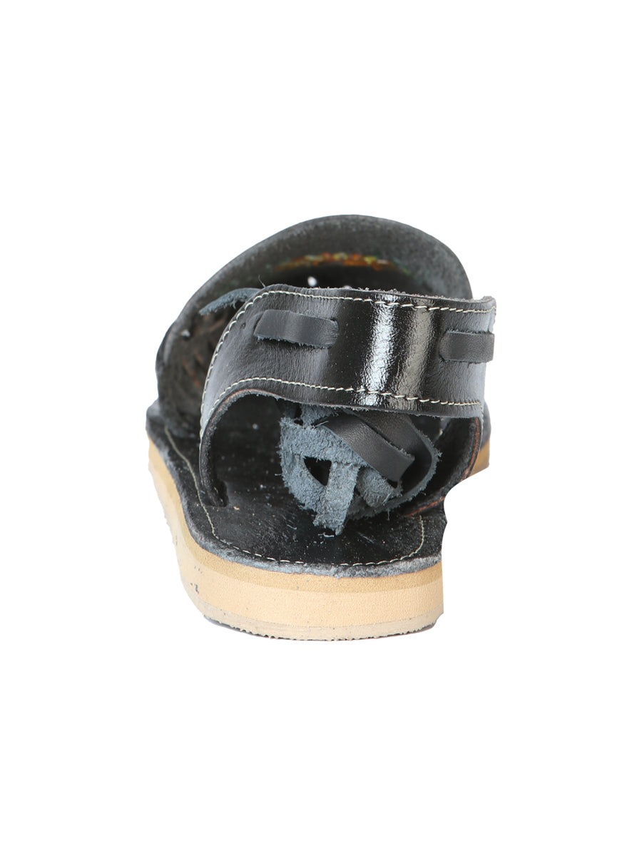 Mexican Artisanal Sandals Leather Black 603919 — view 8