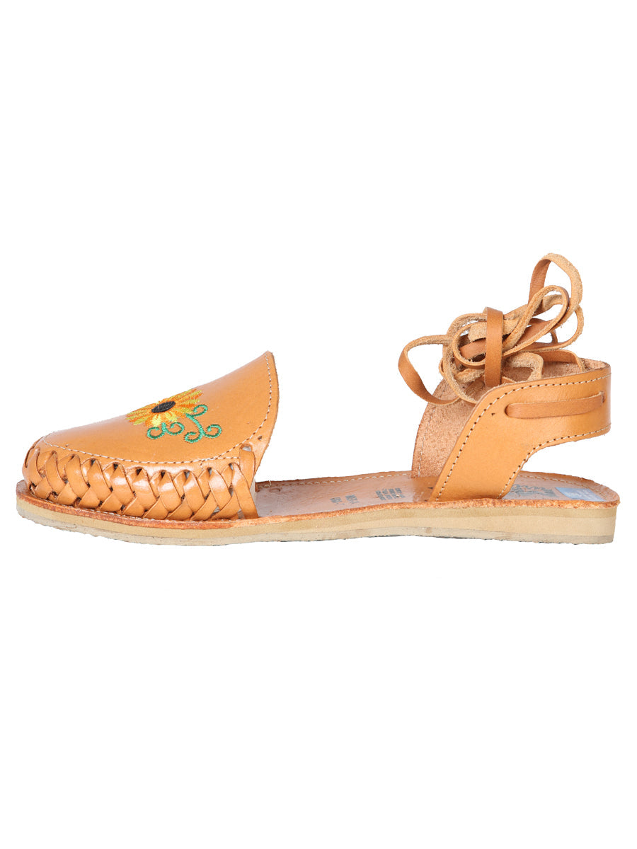 Mexican Artisanal Sandals Leather Tan 603920 — view 2